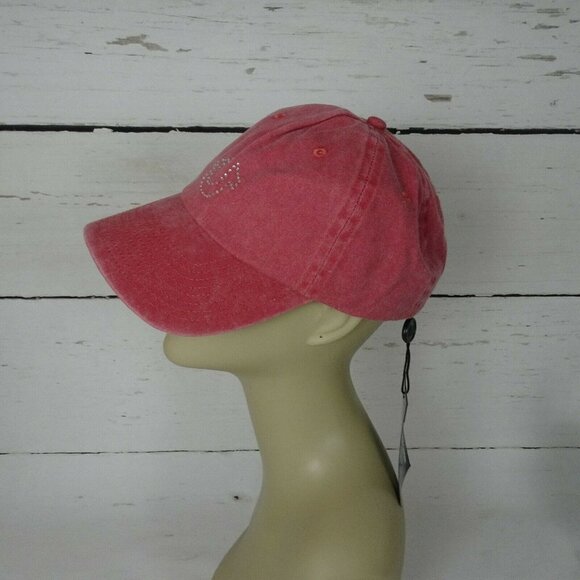 New True Religion Red Baseball Cap Hat Crystal Horseshoe Logo Bling Minimalist - Picture 5 of 12